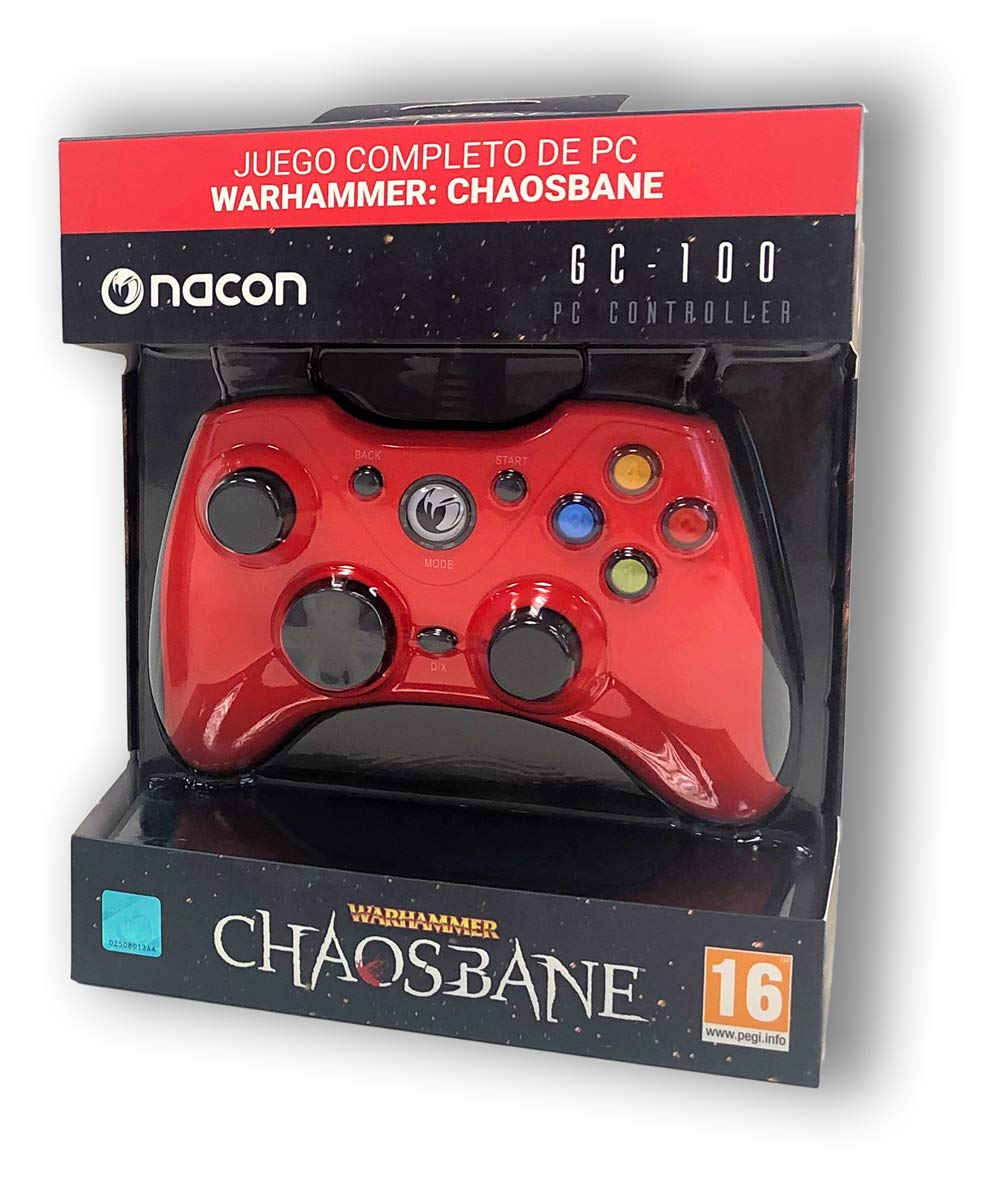 Nacon - Mando De Gaming Gc-100 Rojo + Videojuego Warhammer Chaosbane (Windows Xp) Nacon - Mando De Gaming Gc-100 Rojo + Videojuego Warhammer Chaosbane (Windows Xp)